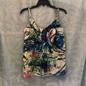 Eight Sixty Multicolor Tie Waist Tank Top